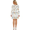 Bluey, Bluey merch, Bluey pattern, Bluey Bluey, bingo, Bluey design, bluey dog Long Sleeve Wide Neck Velvet Dress View4