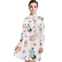 Bluey, Bluey merch, Bluey pattern, Bluey Bluey, bingo, Bluey design, bluey dog Long Sleeve Chiffon Shirt Dress View1