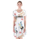 Bluey, Bluey merch, Bluey pattern, Bluey Bluey, bingo, Bluey design, bluey dog Short Sleeve V-neck Flare Dress View1