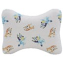 Bluey, Bluey merch, Bluey pattern, Bluey Bluey, bingo, Bluey design, bluey dog Velour Seat Head Rest Cushion View1