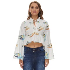 Bluey, Bluey Merch, Bluey Pattern, Bluey Bluey, Bingo, Bluey Design, Bluey Dog Boho Long Bell Sleeve Top