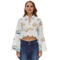 Bluey, Bluey merch, Bluey pattern, Bluey Bluey, bingo, Bluey design, bluey dog Boho Long Bell Sleeve Top View1