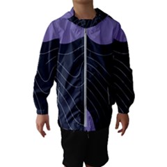 Abstract Topographic Kids  Hooded Windbreaker