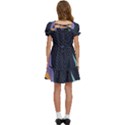 Abstract Topographic Kids  Puff Sleeved Dress View4