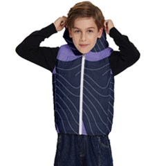 Abstract Topographic Kids  Stylish Hooded Puffer Vest