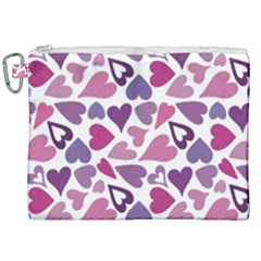 Heart Pattern Repetition Background Canvas Cosmetic Bag (xxl)
