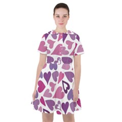 Heart Pattern Repetition Background Sailor Dress