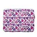 Heart Pattern Repetition Background 14  Vertical Laptop Sleeve Case With Pocket View2