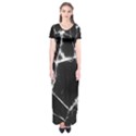 Dark Patch Art Crack Construction Short Sleeve Maxi Dress View1