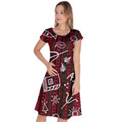 Abstract Pattern Background Classic Short Sleeve Dress