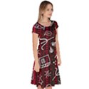 Abstract Pattern Background Classic Short Sleeve Dress View3