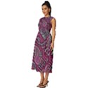 Abstract Art Pattern Design Background Sleeveless Round Neck Midi Dress View2