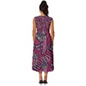 Abstract Art Pattern Design Background Sleeveless Round Neck Midi Dress View4