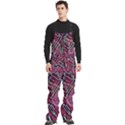Abstract Art Pattern Design Background Men s Front Zip Ski And Snowboard Bib Pants View3