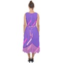 Colorful Labstract Wallpaper Theme Midi Tie-Back Chiffon Dress View2