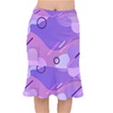 Colorful Labstract Wallpaper Theme Short Mermaid Skirt View1