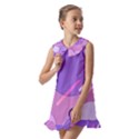 Colorful Labstract Wallpaper Theme Kids  Pilgrim Collar Ruffle Hem Dress View2