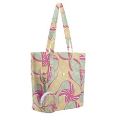 Abstract Pattern Design Scrapbooking Everyday Shoulder Bag With Pouch Bag