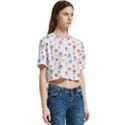 Bluey, Bluey merch, Bluey pattern, Bluey Bluey, bingo, Bluey design, bluey dog Women s Round Neck Short Sleeve Crop Top View3