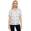 Bluey, Bluey merch, Bluey pattern, Bluey Bluey, bingo, Bluey design, bluey dog Bow Sleeve Button Up Top View1