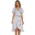 Bluey, Bluey merch, Bluey pattern, Bluey Bluey, bingo, Bluey design, bluey dog Women s Kimono Wrap Satin Dress View1