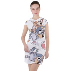 Bluey, Bluey Merch, Bluey Pattern, Bluey Bluey, Bingo, Bluey Design, Bluey Dog Drawstring Hooded Dress