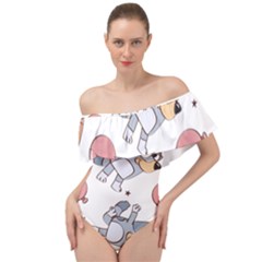 Bluey, Bluey Merch, Bluey Pattern, Bluey Bluey, Bingo, Bluey Design, Bluey Dog Off Shoulder Velour Bodysuit 