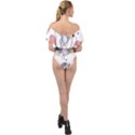 Bluey, Bluey merch, Bluey pattern, Bluey Bluey, bingo, Bluey design, bluey dog Off Shoulder Velour Bodysuit  View2