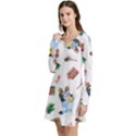 Bluey, Bluey merch, Bluey pattern, Bluey Bluey, bingo, Bluey design, bluey dog Long Sleeve Velour Skater Dress View2