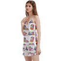 Bluey, Bluey merch, Bluey pattern, Bluey Bluey, bingo, Bluey design, bluey dog V-Neck Satin Loungewear Set View2