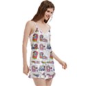 Bluey, Bluey merch, Bluey pattern, Bluey Bluey, bingo, Bluey design, bluey dog V-Neck Satin Loungewear Set View3