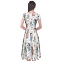 Bluey, Bluey merch, Bluey pattern, Bluey Bluey, bingo, Bluey design, bluey dog Cap Sleeve Wrap Front Dress View2