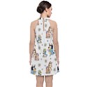 Bluey, Bluey merch, Bluey pattern, Bluey Bluey, bingo, Bluey design, bluey dog Velvet Halter Neckline Dress  View2