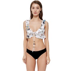 Bluey, Bluey Merch, Bluey Pattern, Bluey Bluey, Bingo, Bluey Design, Bluey Dog Low Cut Ruffle Edge Bikini Top