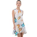 Bluey, Bluey merch, Bluey pattern, Bluey Bluey, bingo, Bluey design, bluey dog Frill Swing Dress View1