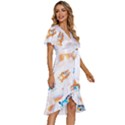 Bluey, Bluey merch, Bluey pattern, Bluey Bluey, bingo, Bluey design, bluey dog Women s Kimono Wrap Satin Dress View3