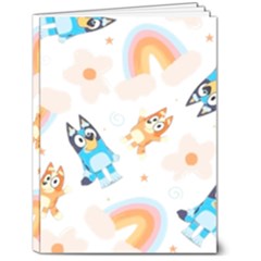 Bluey, Bluey Merch, Bluey Pattern, Bluey Bluey, Bingo, Bluey Design, Bluey Dog 6  X 8  Hardcover Notebook