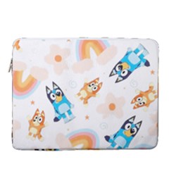 Bluey, Bluey Merch, Bluey Pattern, Bluey Bluey, Bingo, Bluey Design, Bluey Dog 15  Vertical Laptop Sleeve Case With Pocket