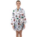 Bluey, Bluey merch, Bluey pattern, Bluey Bluey, bingo, Bluey design, bluey dog Long Sleeve Satin Kimono View1