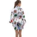 Bluey, Bluey merch, Bluey pattern, Bluey Bluey, bingo, Bluey design, bluey dog Long Sleeve Satin Kimono View2