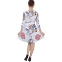 Bluey, Bluey merch, Bluey pattern, Bluey Bluey, bingo, Bluey design, bluey dog Quarter Sleeve Ruffle Waist Dress View2