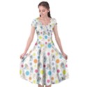 Bluey, Bluey merch, Bluey pattern, Bluey Bluey, bingo, Bluey design, bluey dog Cap Sleeve Wrap Front Dress View1