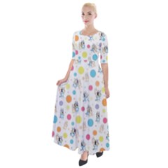 Bluey, Bluey Merch, Bluey Pattern, Bluey Bluey, Bingo, Bluey Design, Bluey Dog Half Sleeves Maxi Dress