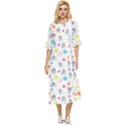 Bluey, Bluey merch, Bluey pattern, Bluey Bluey, bingo, Bluey design, bluey dog Double Cuff Midi Dress View1