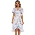 Bluey, Bluey merch, Bluey pattern, Bluey Bluey, bingo, Bluey design, bluey dog Women s Kimono Wrap Satin Dress View1