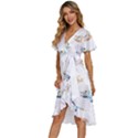 Bluey, Bluey merch, Bluey pattern, Bluey Bluey, bingo, Bluey design, bluey dog Women s Kimono Wrap Satin Dress View2