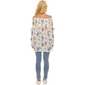 Bluey, Bluey merch, Bluey pattern, Bluey Bluey, bingo, Bluey design, bluey dog Off Shoulder Chiffon Pocket Shirt View4