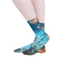 Flowers Detail Painting Nature Smooth Crew Length Tube Socks View2