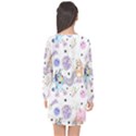 Bluey, Bluey merch, Bluey pattern, Bluey Bluey, bingo, Bluey design, bluey dog Long Sleeve Chiffon Shift Dress  View2