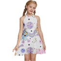 Bluey, Bluey merch, Bluey pattern, Bluey Bluey, bingo, Bluey design, bluey dog Kids  Halter Collar Waist Tie Chiffon Dress View1